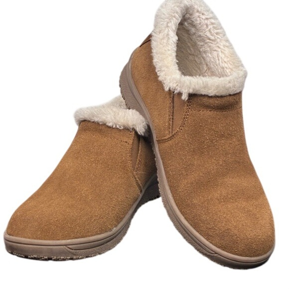 Minnetonka Eagan Dusty Brown 69043 Cold Weather Suede Ankle Booties 7M